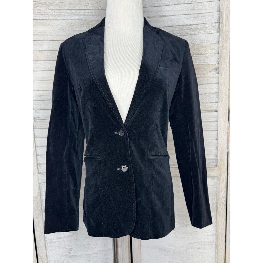 Vintage Black Velour Blazer Size 4